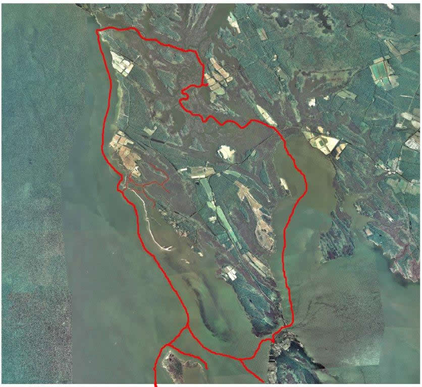 aerial view of farm